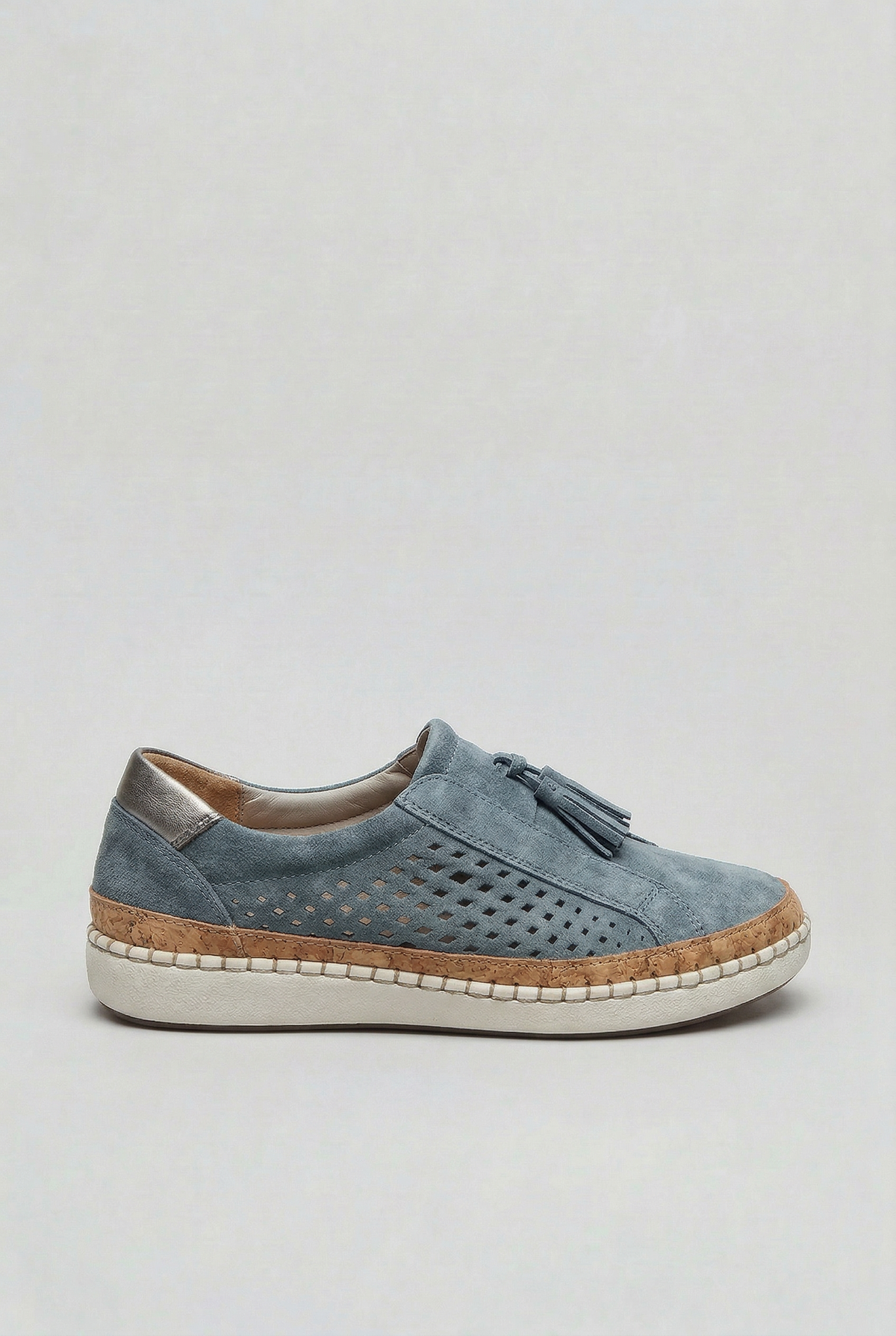 Slip-On Trainers Khaki Green Perforated Suede Women's – Casual, Everyday Comfort