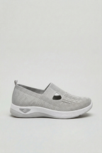 Slip-On Trainers Mesh Green Women's Cushioned Sole – Casual, Walking, Everyday Comfort