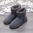 Snow Boots Suede Beige Fur-Lined Women's Ankle Booties – Winter, Casual Warm Everyday Wear