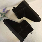 Snow Boots Suede Beige Fur-Lined Women's Ankle Booties – Winter, Casual Warm Everyday Wear