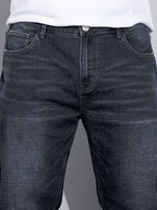 Straight-Leg Jeans Denim Blue Men's Stretch Trousers – Casual, Office, Everyday Wear