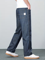 Straight-Leg Jeans Denim Men's Blue Relaxed Fit – Casual, Office, Everyday Wear · Werune