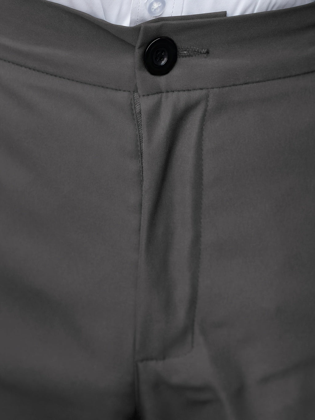 Straight-Leg Trousers Men's Tailored Dark Grey Formal Dress Pants – Office, Casual, Smart Wear, Gift