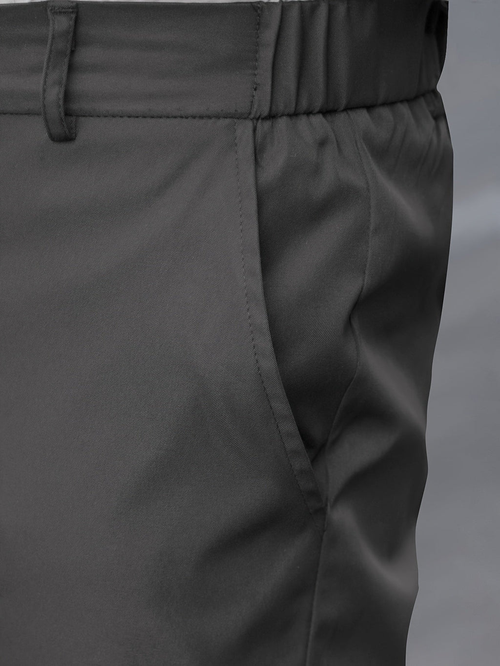 Straight-Leg Trousers Men's Tailored Dark Grey Formal Dress Pants – Office, Casual, Smart Wear, Gift