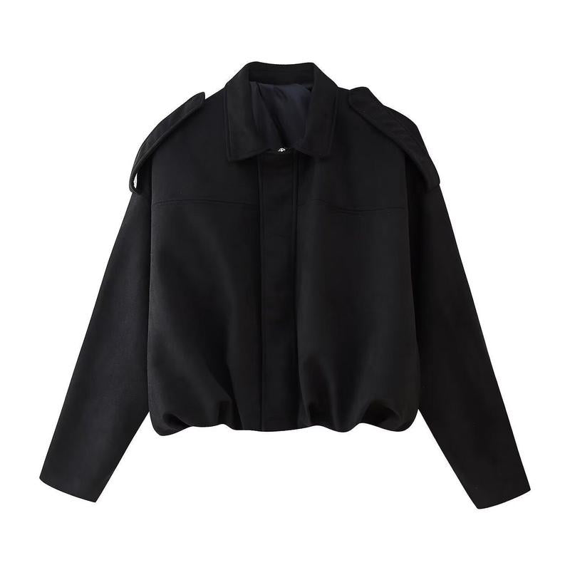 Suede Bomber Jacket Brown Oversized Women's Zip Front – Casual, Office, Holiday, Gift