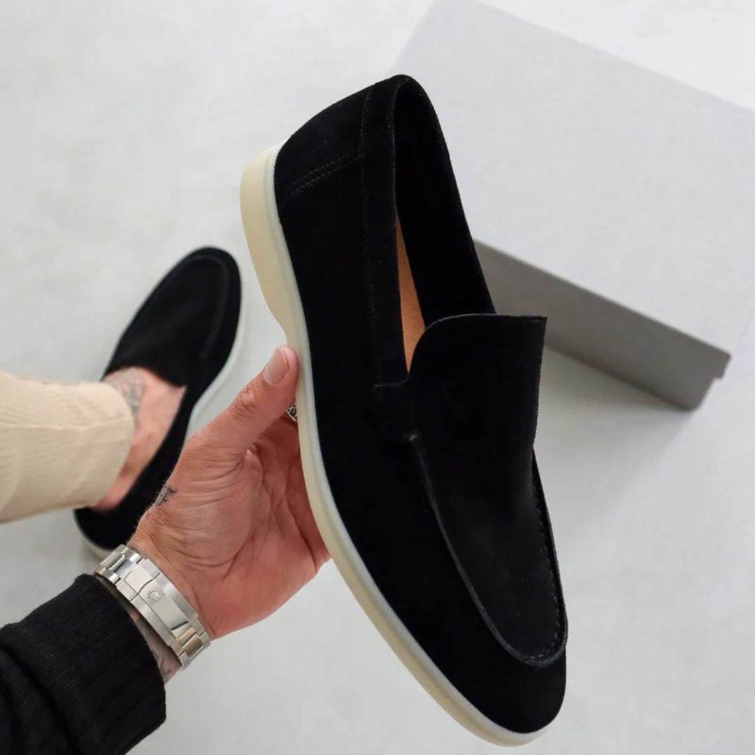 Suede Loafers Men's Navy Slip-On Shoes – Casual, Office, Everyday Comfort · Werune