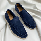 Suede Loafers Men's Navy Slip-On Shoes – Casual, Office, Everyday Comfort · Werune