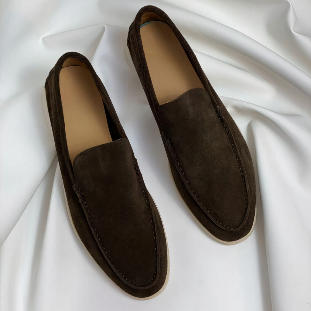 Suede Loafers Men's Navy Slip-On Shoes – Casual, Office, Everyday Comfort · Werune