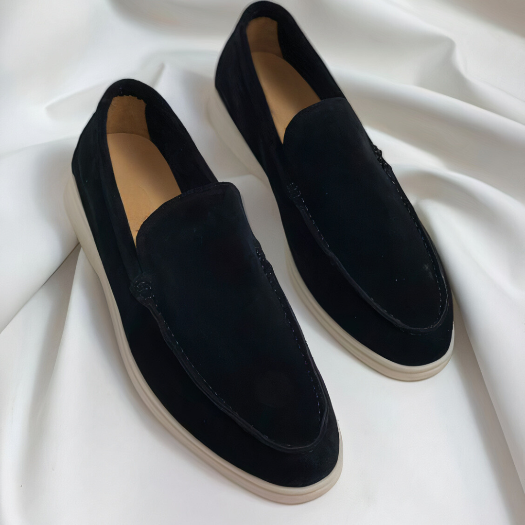 Suede Loafers Men's Navy Slip-On Shoes – Casual, Office, Everyday Comfort · Werune