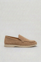 Suede Loafers Slip-On Round Toe Beige Men's – Casual, Office, Holiday, Gift · Werune