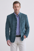 Suede Look Jacket Tan Stand Collar Men's – Casual, Office, Holiday, Gift · Werune