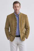 Suede Look Jacket Tan Stand Collar Men's – Casual, Office, Holiday, Gift · Werune