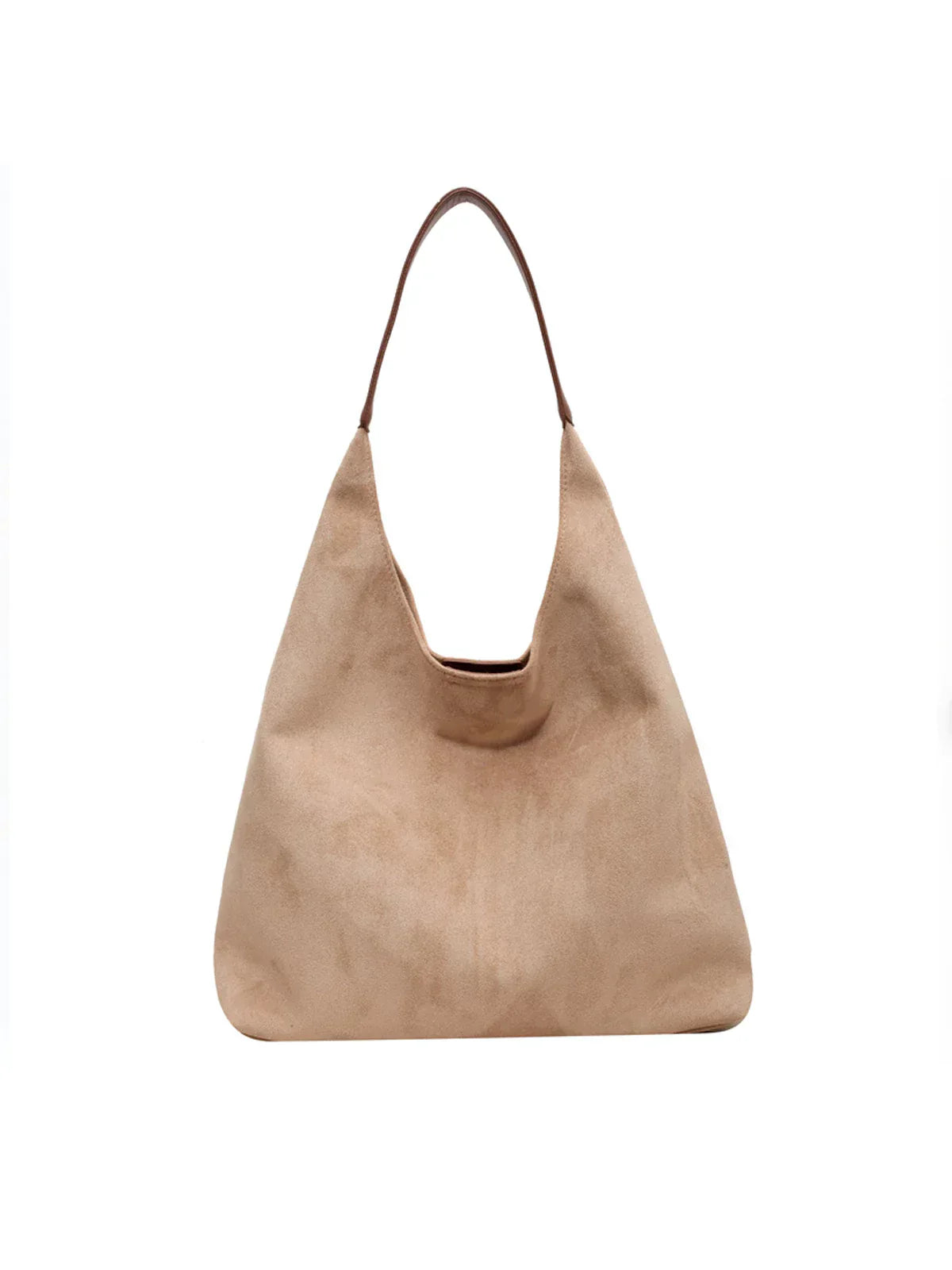 Suede Shoulder Tote Bag Brown Women's Slouchy Hobo Handbag – Casual, Office, Everyday, Gift