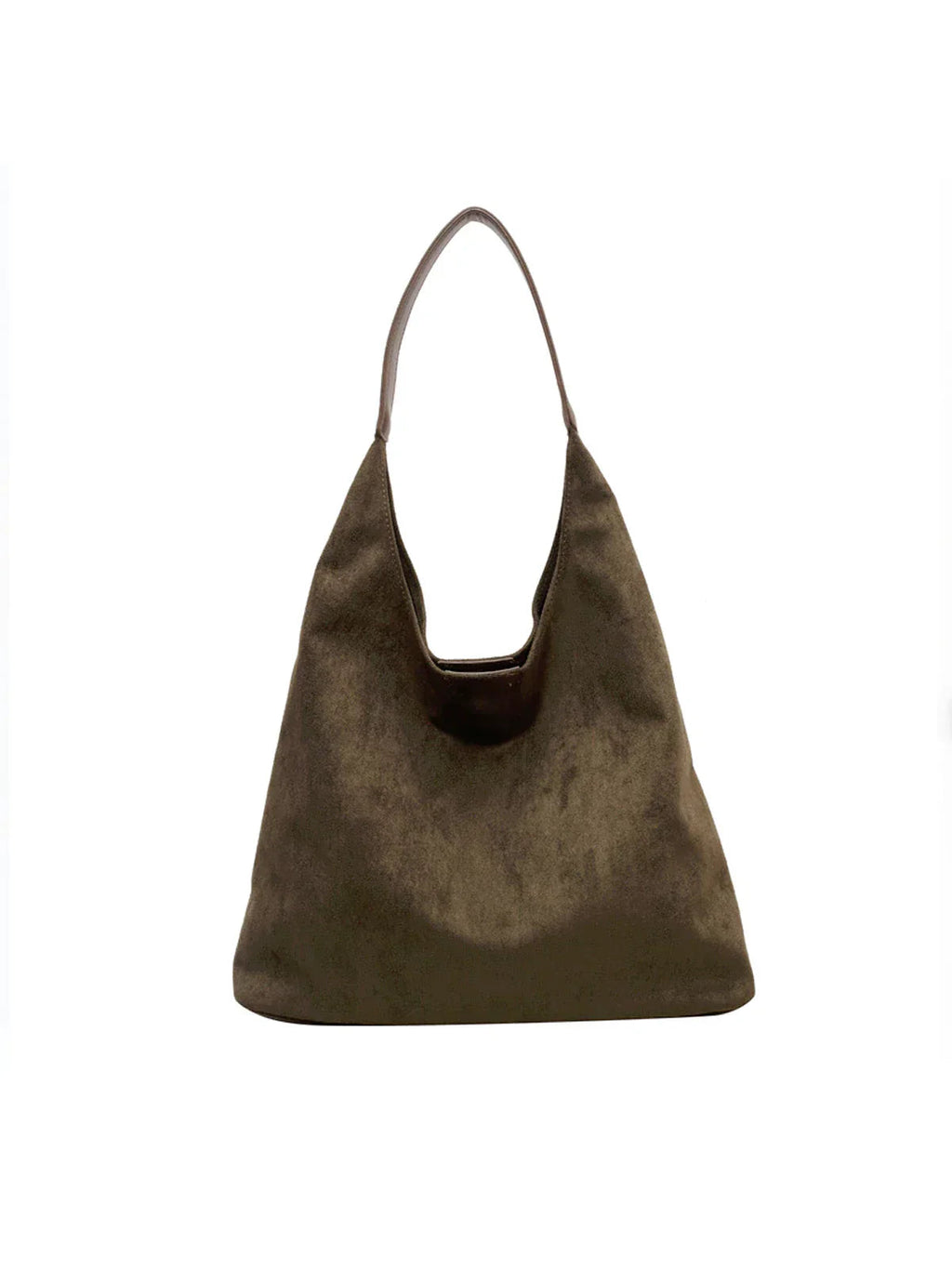 Suede Shoulder Tote Bag Brown Women's Slouchy Hobo Handbag – Casual, Office, Everyday, Gift