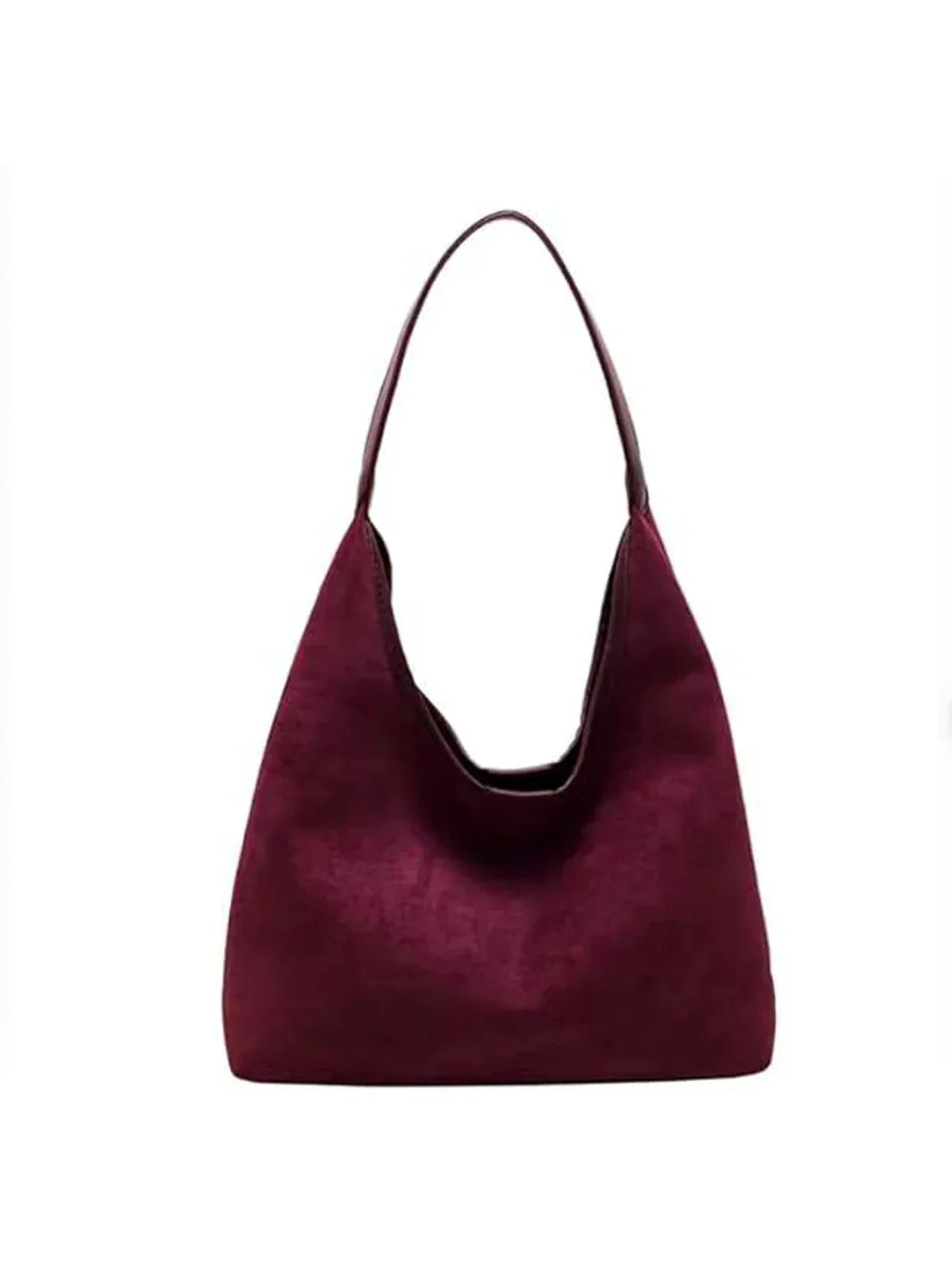 Suede Shoulder Tote Bag Brown Women's Slouchy Hobo Handbag – Casual, Office, Everyday, Gift