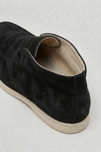 Suede Slip-On Loafers Men's Black Moc Toe Ankle Boots – Casual, Office, Everyday Comfort