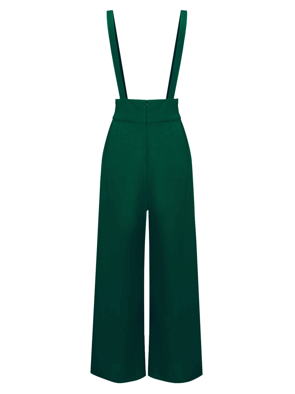 Suspender Trousers Black Wide-Leg High-Waist Women's Overalls – Casual, Office · Werune