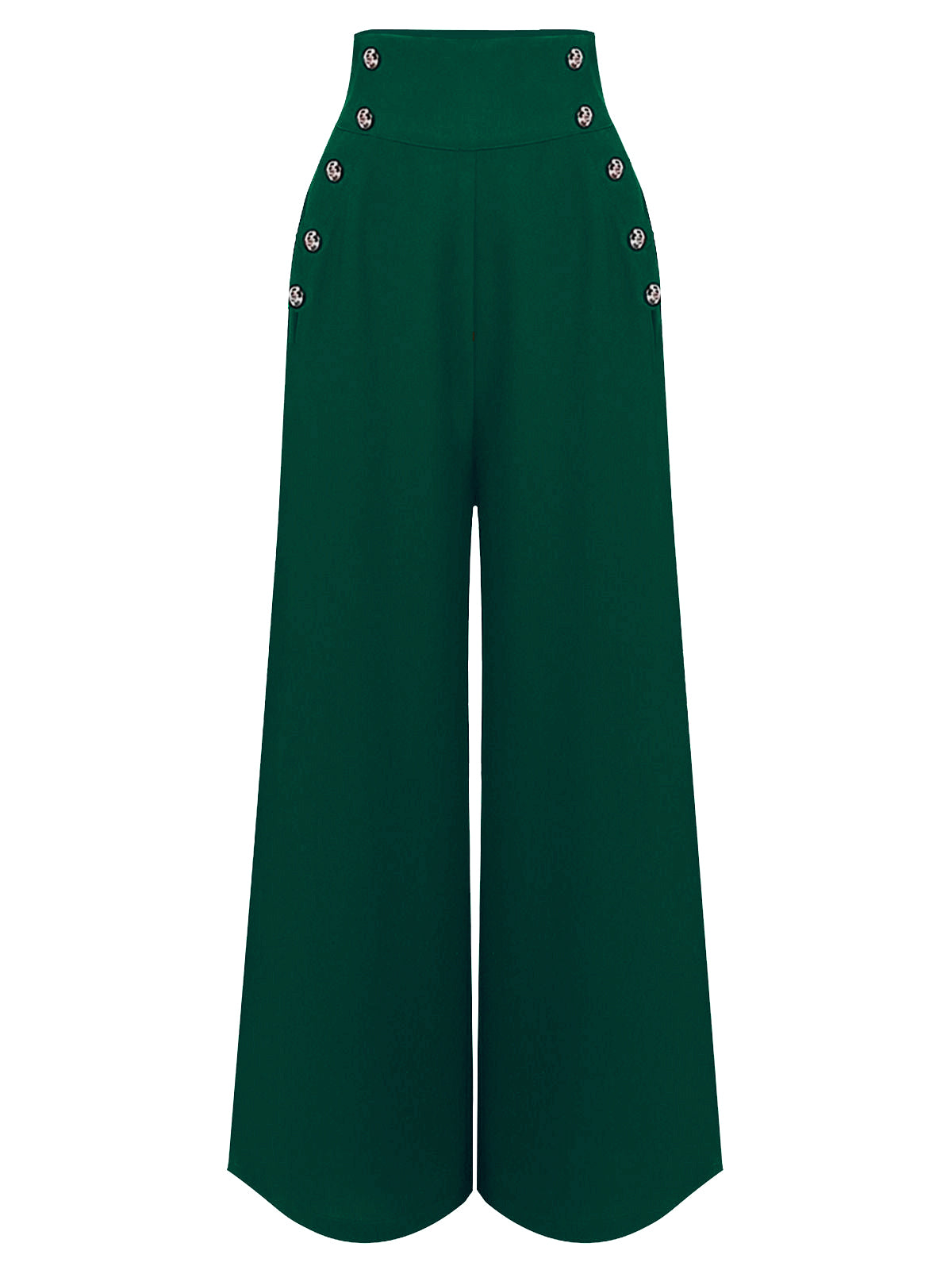 Suspender Trousers Black Wide-Leg High-Waist Women's Overalls – Casual, Office · Werune