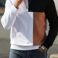 Sweatshirt Colour-Block Long Sleeve Men's Crew Neck – Casual, Everyday · Werune