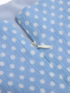 Swing Dress Blue Polka Dot Women's Tiered Spaghetti Strap – Casual, Holiday, Summer, Gift