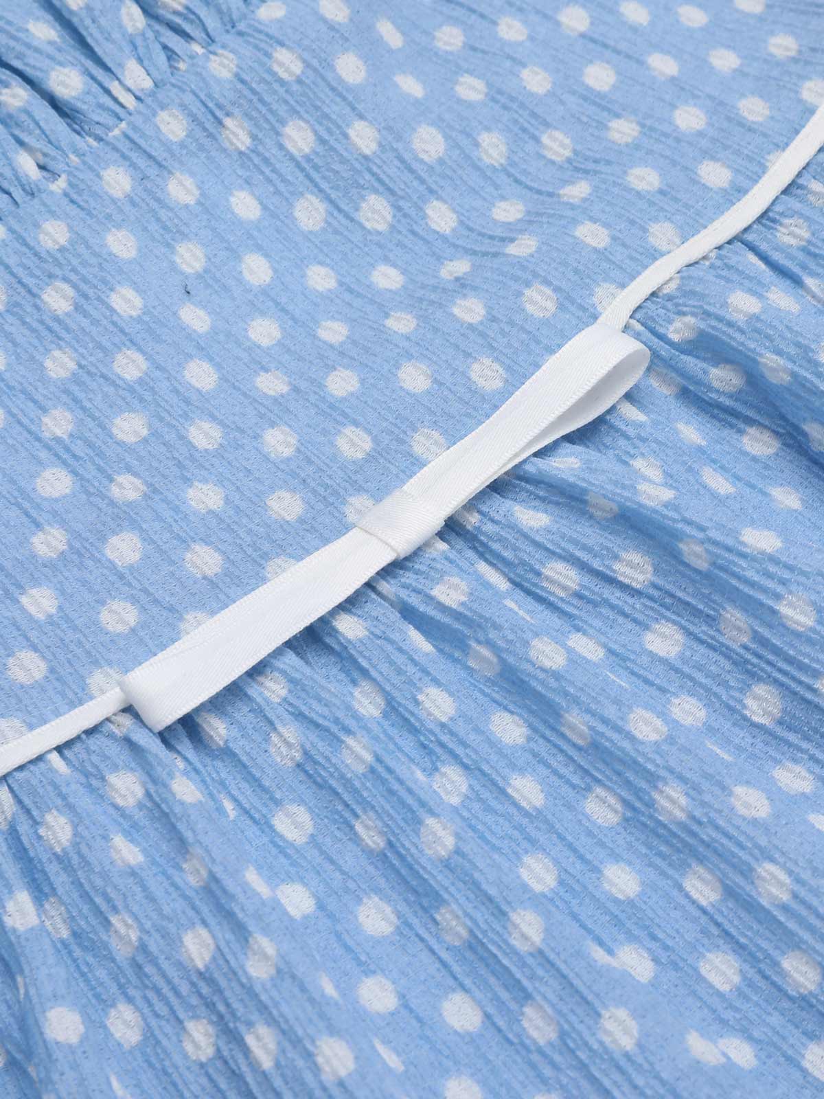 Swing Dress Blue Polka Dot Women's Tiered Spaghetti Strap – Casual, Holiday, Summer, Gift