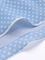 Swing Dress Blue Polka Dot Women's Tiered Spaghetti Strap – Casual, Holiday, Summer, Gift