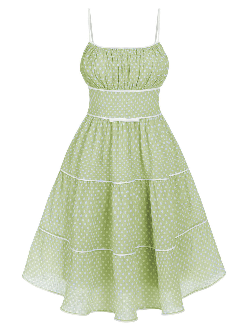 Swing Dress Blue Polka Dot Women's Tiered Spaghetti Strap – Casual, Holiday, Summer, Gift