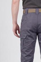 Tactical Cargo Trousers Grey Ripstop Men's Water-Resistant – Outdoor, Casual, Work, Hiking