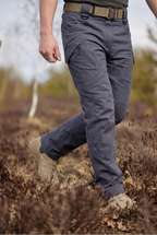 Tactical Cargo Trousers Grey Ripstop Men's Water-Resistant – Outdoor, Casual, Work, Hiking