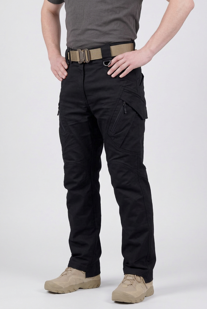 Tactical Cargo Trousers Grey Ripstop Men's Water-Resistant – Outdoor, Casual, Work, Hiking