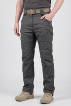 Tactical Cargo Trousers Grey Ripstop Men's Water-Resistant – Outdoor, Casual, Work, Hiking