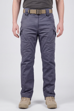 Tactical Cargo Trousers Grey Ripstop Men's Water-Resistant – Outdoor, Casual, Work, Hiking