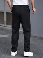 Tailored Pleated Trousers Black Men's Formal Dress Pants – Office, Casual, Wedding, Everyday Wear