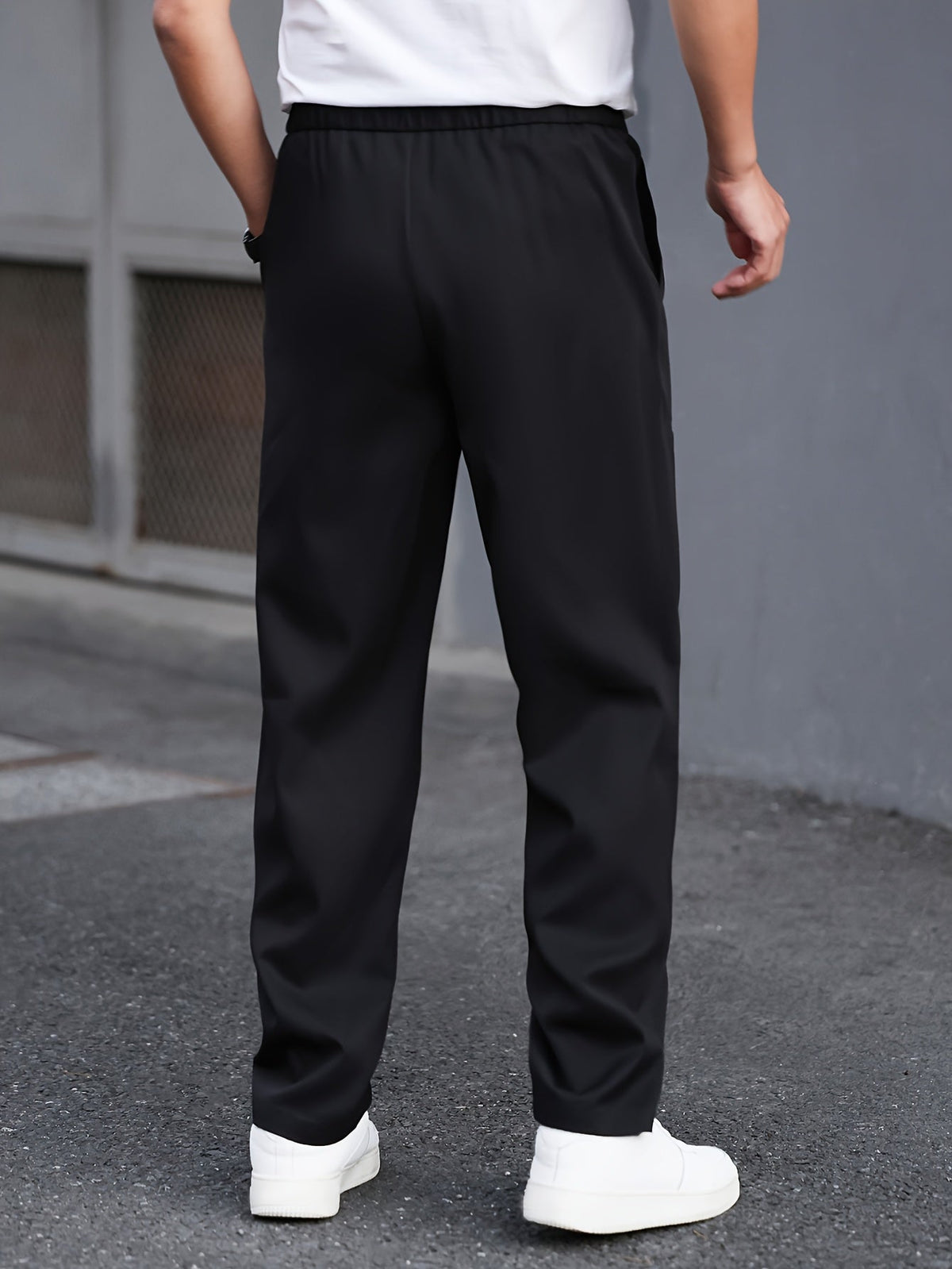 Tailored Pleated Trousers Black Men's Formal Dress Pants – Office, Casual, Wedding, Everyday Wear