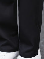 Tailored Pleated Trousers Black Men's Formal Dress Pants – Office, Casual, Wedding, Everyday Wear