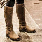Tall Riding Boots Leather Brown Women's Knee High Waterproof – Equestrian, Country Outdoor
