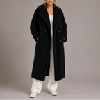 Teddy Coat Faux Fur Long Women's Cream Double-Breasted Lapel – Casual, Winter, Office, Gift