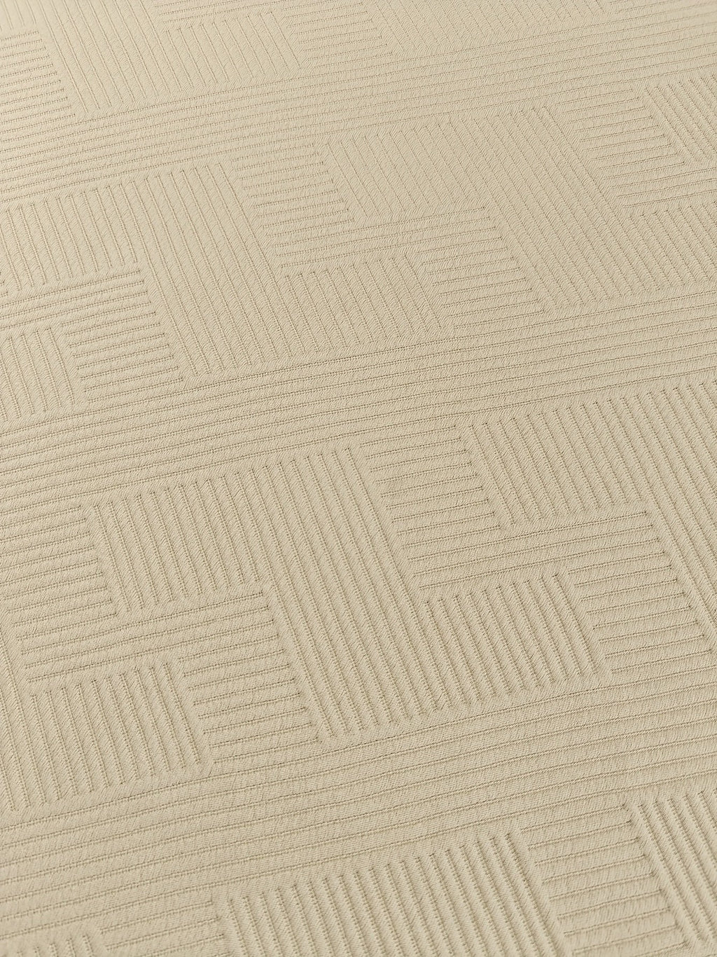 Textured Crew Neck Sweatshirt Men's Geometric Cream Pullover – Casual, Everyday · Werune