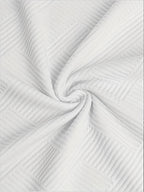 Textured Crew Neck Sweatshirt Men's Geometric Cream Pullover – Casual, Everyday · Werune
