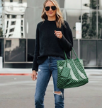 Tote Bag Coated Canvas Yellow Women's with Matching Pouch – Casual, Office, Holiday, Gift