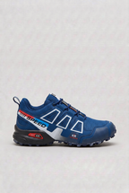 Trail Running Trainers Men's Grey Green Blue Lace-Up Shoes – Running, Outdoor, Home Gym, Training