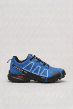 Trail Running Trainers Men's Grey Green Blue Lace-Up Shoes – Running, Outdoor, Home Gym, Training