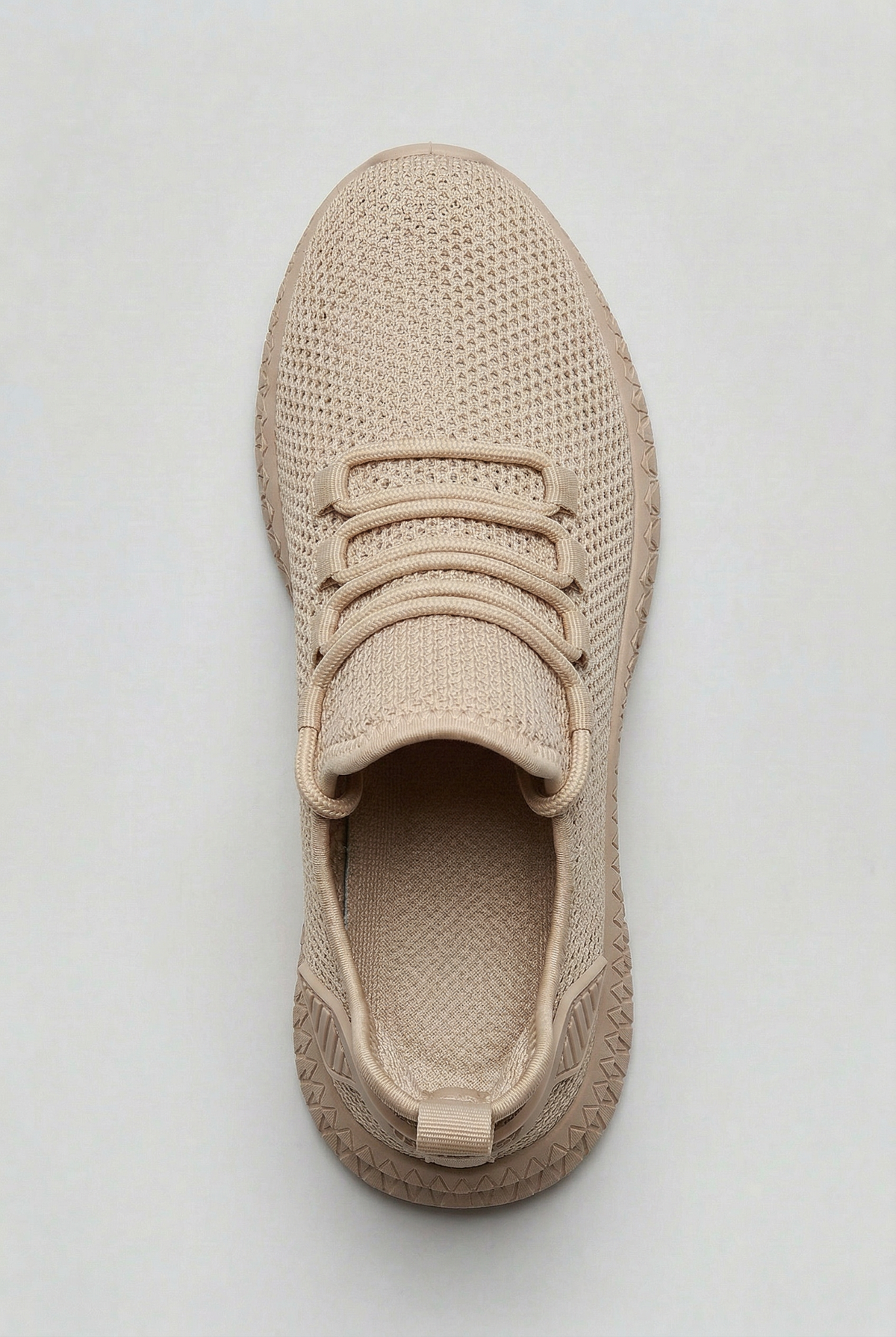 Trainers Beige Mesh Men's Lace-Up Breathable Lightweight – Casual, Running, Gym, Everyday Comfort