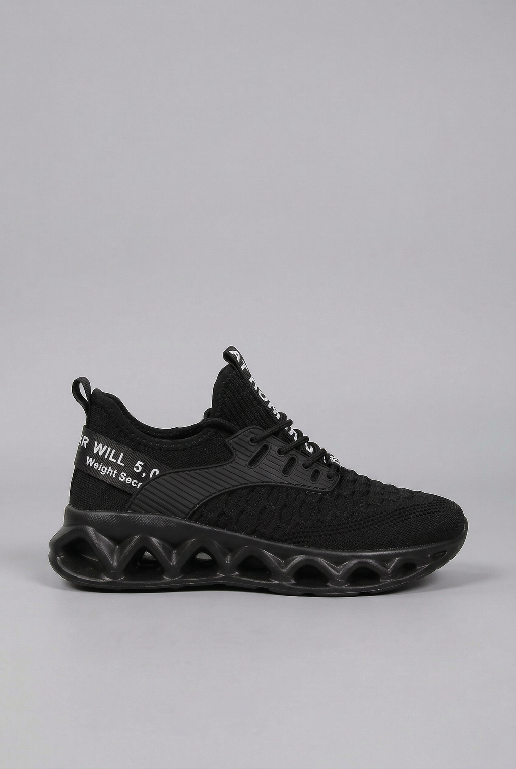 Trainers Women's Black Mesh Lace-Up Cushioned Sole – Running, Walking, Gym, Everyday Athletic Shoes