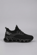 Trainers Women's Black Mesh Lace-Up Cushioned Sole – Running, Walking, Gym, Everyday Athletic Shoes