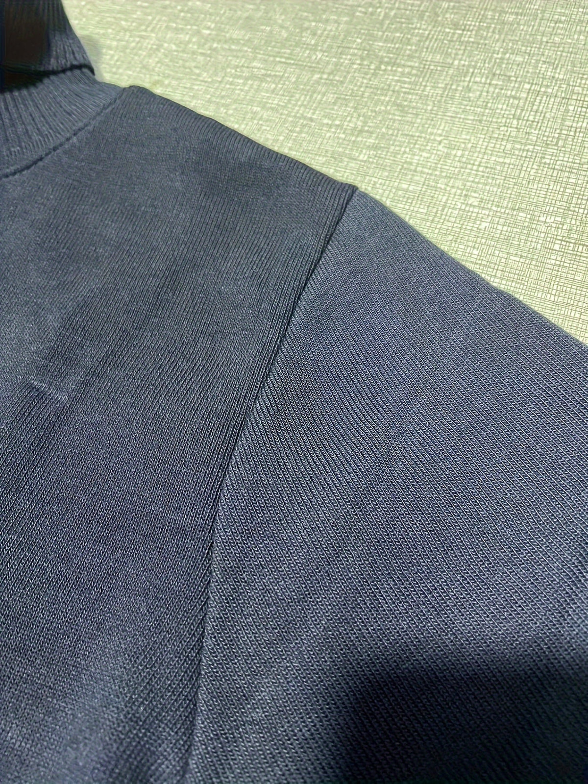 Turtleneck Jumper Fleece-Lined Knit Black Men's – Casual, Winter, Office, Gift · Werune