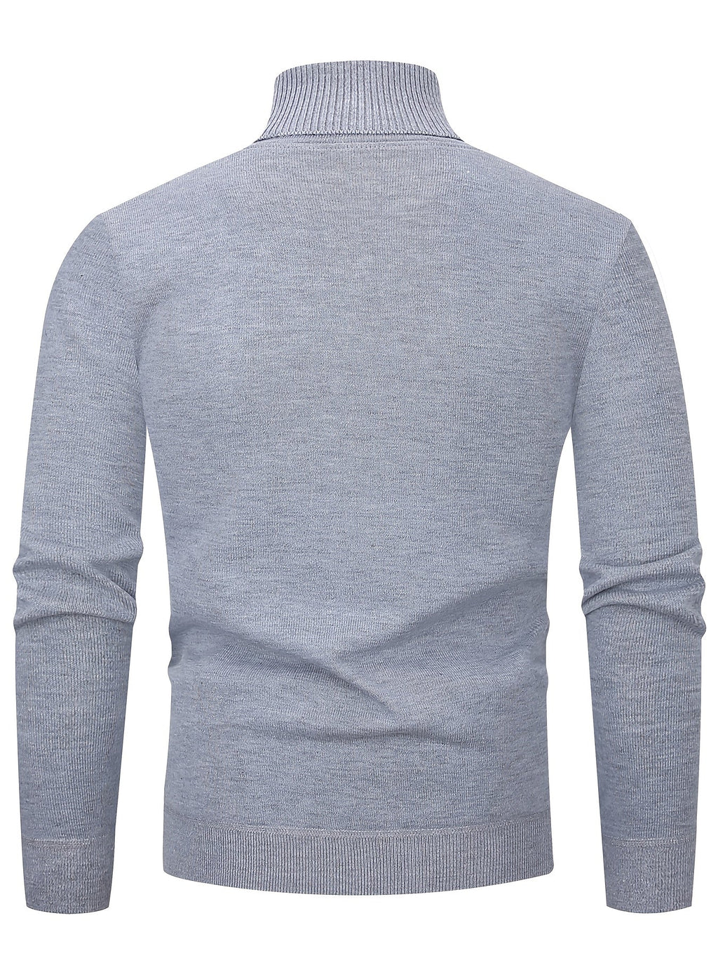 Turtleneck Jumper Fleece-Lined Knit Black Men's – Casual, Winter, Office, Gift · Werune
