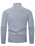 Turtleneck Jumper Fleece-Lined Knit Black Men's – Casual, Winter, Office, Gift · Werune