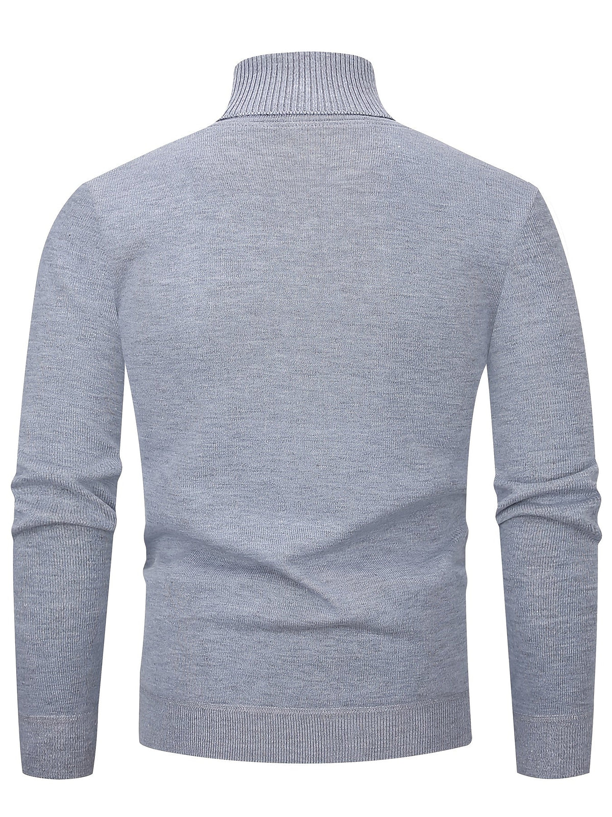 Turtleneck Jumper Fleece-Lined Knit Black Men's – Casual, Winter, Office, Gift · Werune