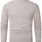 Turtleneck Jumper Fleece-Lined Knit Black Men's – Casual, Winter, Office, Gift · Werune
